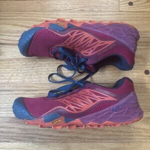 Merrell Shoe Women 8.5 All Out Terra Light Running Hiking Trail Vibram Sport